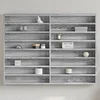 Image de Armoire à vitrine sonoma gris 100x8,5x75 cm bois d'ingénierie, armoire murale, armoire de rangement murale, armoire 847938
