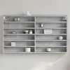 Image de Armoire à vitrine gris béton 100x8,5x58 cm bois d ingénierie