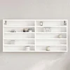 Image de Armoire à vitrine blanc 100x8,5x50 cm bois d'ingénierie, armoire murale, armoire de rangement murale, armoire 847947