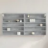 Image de Armoire à vitrine gris béton 100x8,5x50 cm bois d'ingénierie, armoire murale, armoire de rangement murale, armoire 847950