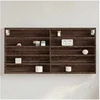 Image de Armoire à vitrine chêne marron 100x8,5x50 cm bois d'ingénierie, armoire murale, armoire de rangement murale, armoire 847953