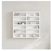 Image de Armoire à vitrine blanc 60x8,5x58 cm bois d'ingénierie, armoire murale, armoire de rangement murale, armoire 847961