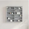 Image de Armoire à vitrine gris béton 60x8,5x58 cm bois d'ingénierie, armoire murale, armoire de rangement murale, armoire 847964