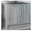 Image de Armoire d'évier sonoma gris 63x29x55 cm bois d'ingénierie, armoire de salle de bain, armoire de rangement salle de 848099