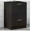 Image de Armoire d'évier noir 40x37x59 cm bois d'ingénierie, armoire de salle de bain, armoire de rangement salle de bain, 848102
