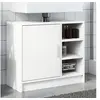 Image de Armoire de lavabo blanc 63x29x55 cm bois d'ingénierie, armoire de salle de bain, armoire de rangement salle de bain, 848129