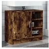 Image de Armoire de lavabo chêne fumé 63x29x55 cm bois d'ingénierie, armoire de salle de bain, armoire de rangement salle de 848133