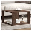 Image de Table basse chêne marron 51,5x51,5x30 cm bois d'ingénierie, table d'appoint, table de salon, table latérale, bout de 848142