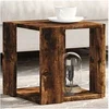 Image de Table basse chêne fumé 32x32x30 cm bois d'ingénierie, table d'appoint, table de salon, table latérale, bout de 848147