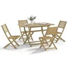 Image de Ensemble à manger de jardin 5 pcs Bois d'acacia solide, ensemble de salle à manger d'extérieur, meuble de salle à 3295001
