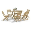 Image de Ensemble à manger de jardin 7 pcs Bois d'acacia solide, ensemble de salle à manger d'extérieur, meuble de salle à 3295002