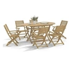 Image de Ensemble à manger de jardin 7 pcs Bois d'acacia solide, ensemble de salle à manger d'extérieur, meuble de salle à 3295003