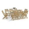 Image de Ensemble à manger de jardin 9 pcs bois d'acacia solide, ensemble de salle à manger d'extérieur, meuble de salle à 3295004