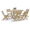 Image de Ensemble à manger de jardin 7 pcs Bois d'acacia solide, ensemble de salle à manger d'extérieur, meuble de salle à 3295005