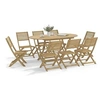 Image de Ensemble à manger de jardin 9 pcs bois d'acacia solide, ensemble de salle à manger d'extérieur, meuble de salle à 3295006