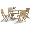 Image de Ensemble à manger de jardin 5 pcs Bois d'acacia solide 3295007