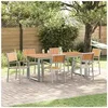 Image de Ensemble de salle à manger de jardin 7 pièces Gris Acier et Bois Acacia Massif 3284357