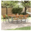 Image de Chaises de jardin empilables 8 pcs en bois d'acacia et métal 3284392