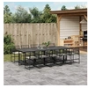 Image de Ensemble à manger de jardin 11 pcs coussins noir résine tressée, ensemble à manger d'extérieur, meuble à manger 3295026