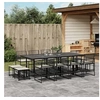 Image de Ensemble à manger de jardin 13 pcs coussins noir résine tressée, ensemble à manger d'extérieur, meuble à manger 3295030