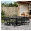 Image de Ensemble à manger de jardin 11 pcs noir résine tressée, ensemble de salle à manger d'extérieur, meuble de salle à 3295039