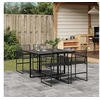 Image de Ensemble à manger de jardin 5 pcs Noir Résine tressée, ensemble à manger d'extérieur, meuble à manger de jardin, 3295048