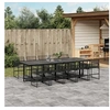 Image de Ensemble à manger de jardin 11 pcs noir résine tressée, ensemble à manger d'extérieur, meuble à manger de jardin, 3295051
