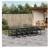 Image de Ensemble à manger de jardin 13 pcs noir résine tressée, ensemble à manger d'extérieur, meuble à manger de jardin, 3295052