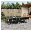 Image de Ensemble à manger de jardin 13 pcs coussins noir résine tressée, ensemble à manger d'extérieur, meuble à manger 3295062