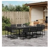 Image de Ensemble à manger de jardin avec coussins 11 pcs noir textilène, ensemble à manger d'extérieur, meuble à manger de 3295079
