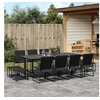 Image de Ensemble à manger de jardin 13 pcs noir textilène, ensemble à manger d'extérieur, meuble à manger de jardin 3295130