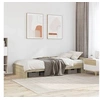 Image de Cadre de lit chêne sonoma 100x200 cm bois d'ingénierie, meuble de chambre à coucher, sommier, lit à panneaux, lit, 849574