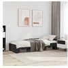 Image de Cadre de lit noir 75x190 cm bois d'ingénierie, meuble de chambre à coucher, sommier, lit à panneaux, lit, lit simple, 849594