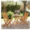 Image de Ensemble de bistro pliable 3 pcs bois d'acacia solide, ensemble de bistrot de jardin, ensemble de balcon, ensemble de 3295250
