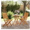Image de Bois bois massif 3 pieces 2 personnes salon de jardin