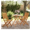Image de Bois massif 3 pieces 2 personnes bois salon de jardin