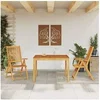 Image de Ensemble à manger de jardin 3 pcs Bois d'acacia solide, ensemble de salle à manger d'extérieur, meuble de salle à 3295255