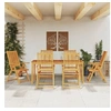 Image de Ensemble à manger de jardin 7 pcs Bois d'acacia solide, ensemble de salle à manger d'extérieur, meuble de salle à 3295258