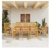Image de Ensemble à manger de jardin 9 pcs bois d'acacia solide, ensemble de salle à manger d'extérieur, meuble de salle à 3295259