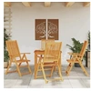 Image de Ensemble à manger de jardin 5 pcs Bois d'acacia solide, ensemble de salle à manger d'extérieur, meuble de salle à 3295261