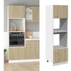 Image de Meuble micro-ondes "Lyon" Chêne Sonoma 60 x 57 x 207 cm Bois d'ingénierie 849627