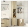 Image de Armoire salle de bain chêne sonoma 30x30x190 cm, armoire de rangement de salle de bain, meuble de salle de bain, 849657