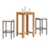 Image de Salon de jardin rotin marron 3 pieces 60.0 x 60 x 105