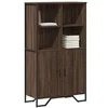 Image de Buffet haut chêne marron 79,5x35,5x137,5 cm bois d'ingénierie, buffet, meuble de rangement, armoire haute, armoire, 3295311