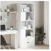 Image de Bibliothèque blanc 70x36x189 cm bois d ingénierie