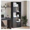 Image de Bibliothèque noir 70x36x189 cm bois d'ingénierie3295318