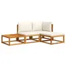 Image de Salon de jardin modulable bois massif 4 pieces x 65 x 65