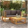 Image de Salon de jardin modulable 2 pieces bois massif 65 x 65 cm