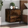 Image de Tables de chevet murales 2 pcs Chêne fumé 40x31x39,5 cm
