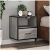 Image de Table de chevet murale sonoma gris 40x31x39,5 cm, armoire, table d'appoint, armoire de lit, armoire de chevet, table 848740